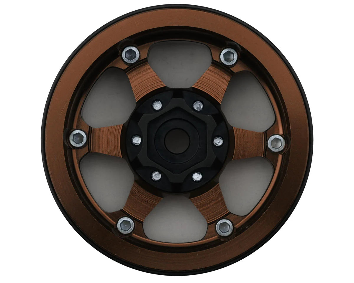 Treal Hobby Type H 1.9" 6-Spoke Beadlock Wheels (Copper) (4)