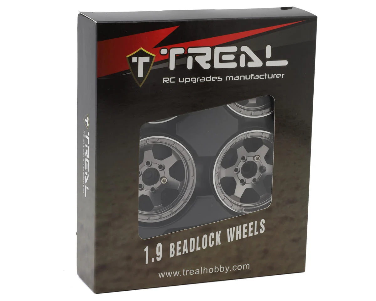 Treal Hobby Type H 1.9" 6-Spoke Beadlock Wheels (Grey) (4)