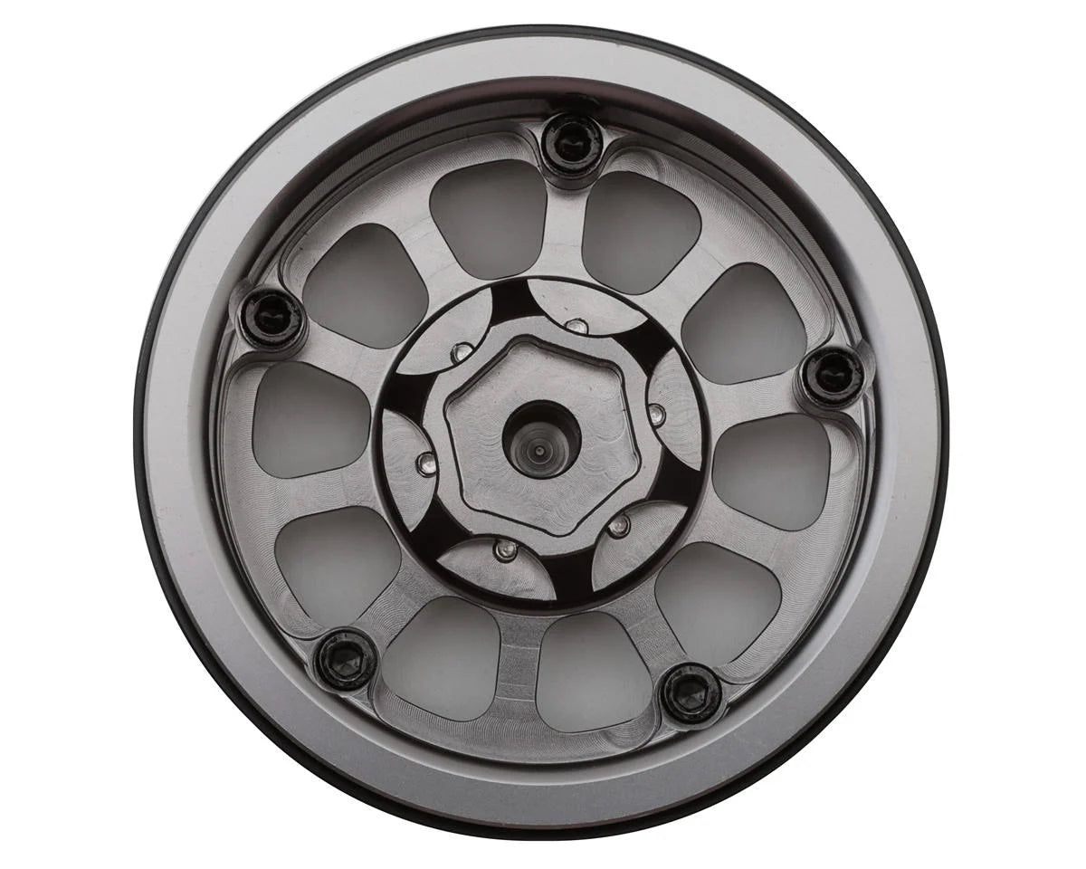 Treal Hobby Type V2 1.9" Beadlock Wheels (Black/Silver) (4)