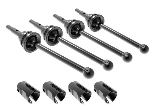 Traxxas Driveshafts, steel constant-velocity, front or rear (4)