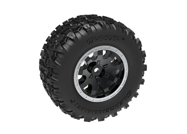 Traxxas Tires & wheels, assembled (rear)(2)