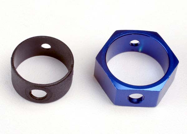 Traxxas Brake adapter, hex aluminum (blue)