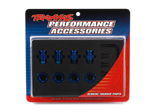 Traxxas Aluminum 17mm Wheel Adapter Set (Blue) (4)