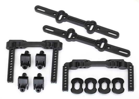 Traxxas Body mounts, front & rear/ body mount posts/ body mount sliders