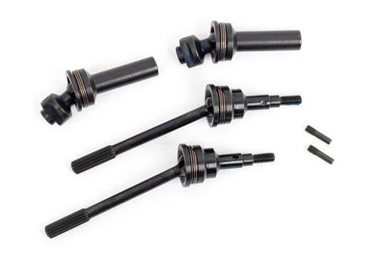 Traxxas Driveshafts, front, steel-spline constant-velocity (complete assembly) (2)