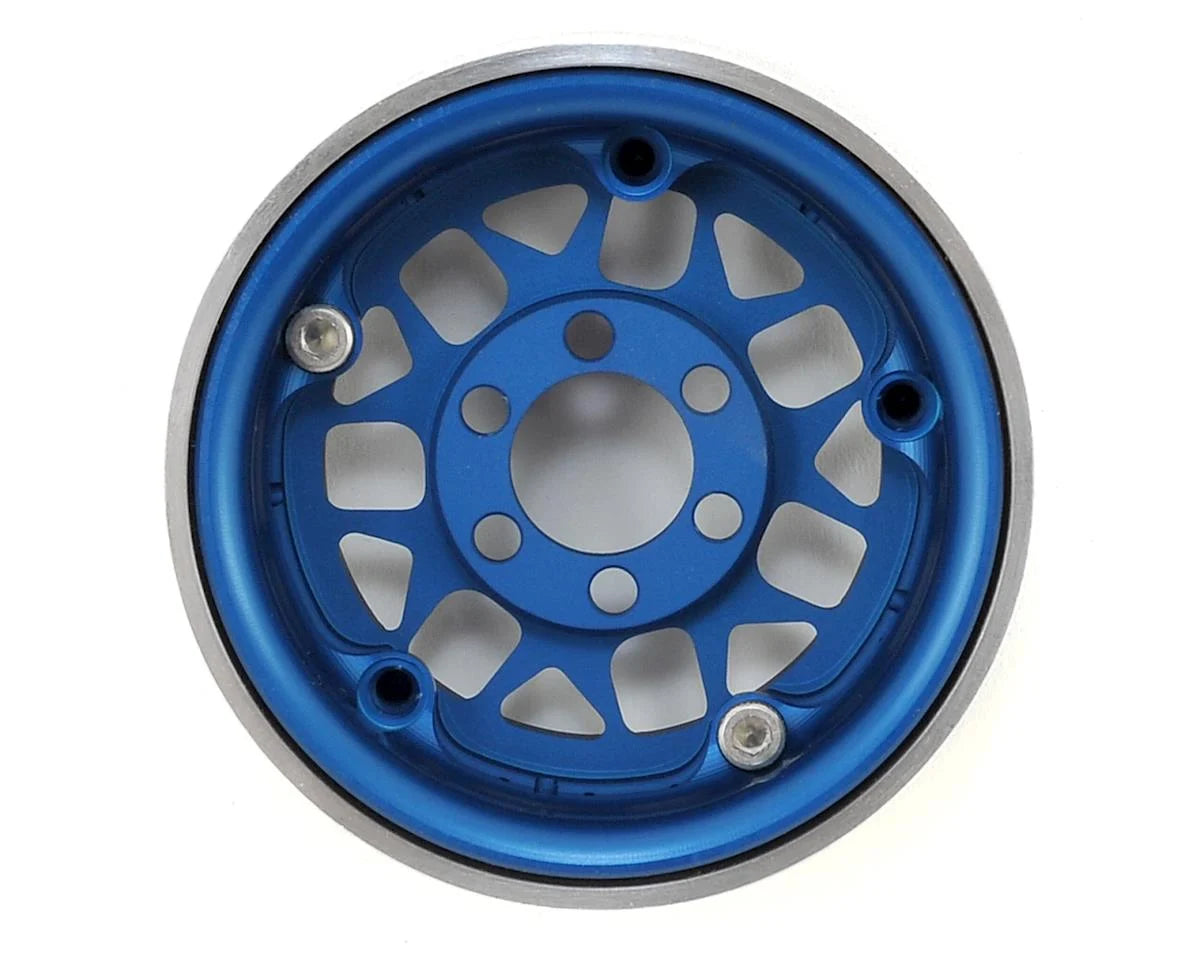 Vanquish Products KMC XD127 Bully 1.9" Beadlock Crawler Wheels (Blue) (2)