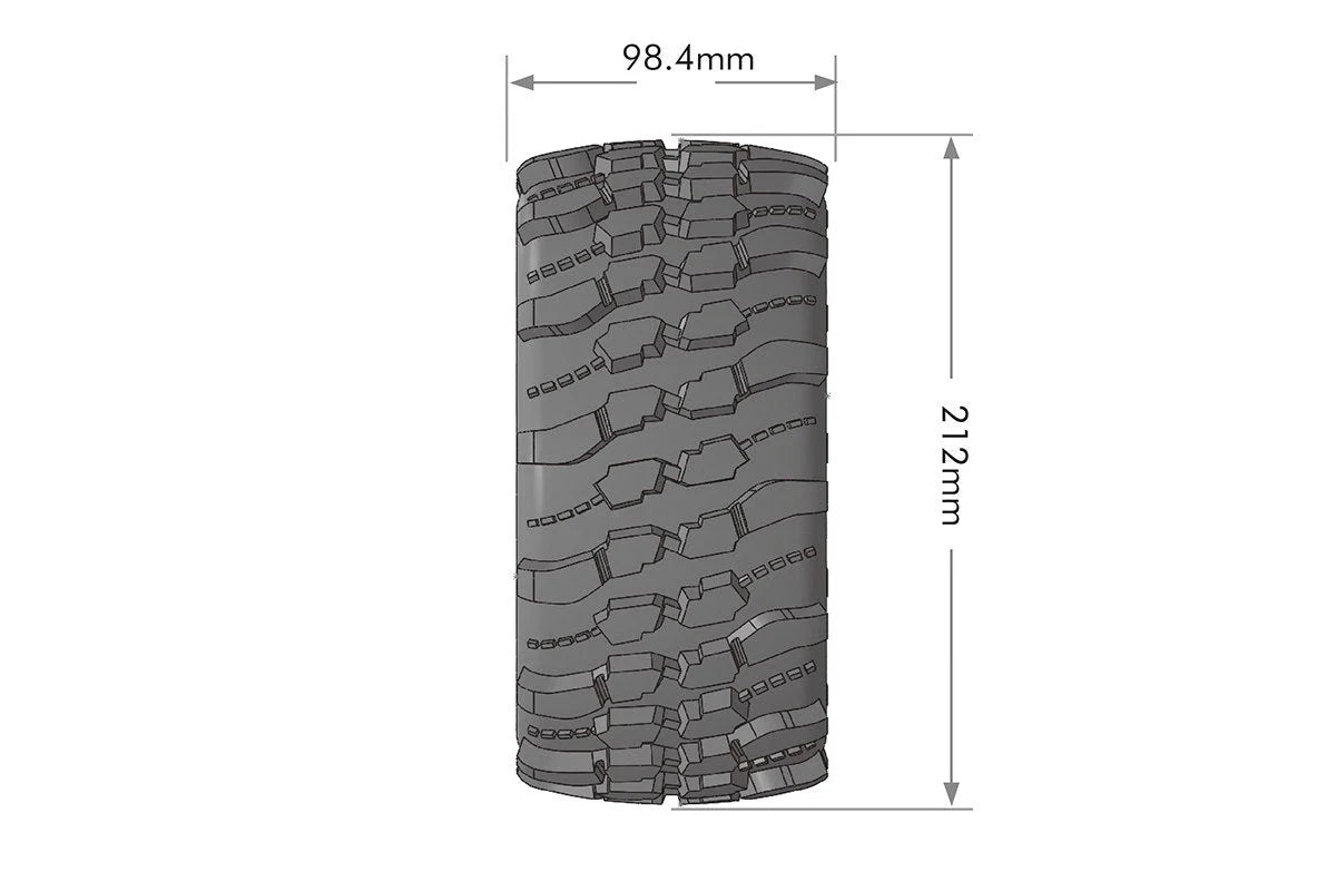 Louise Tires & Wheels X-CHAMP on Black Wheels for ARRMA Kraton 8S (MFT) (2)Belted