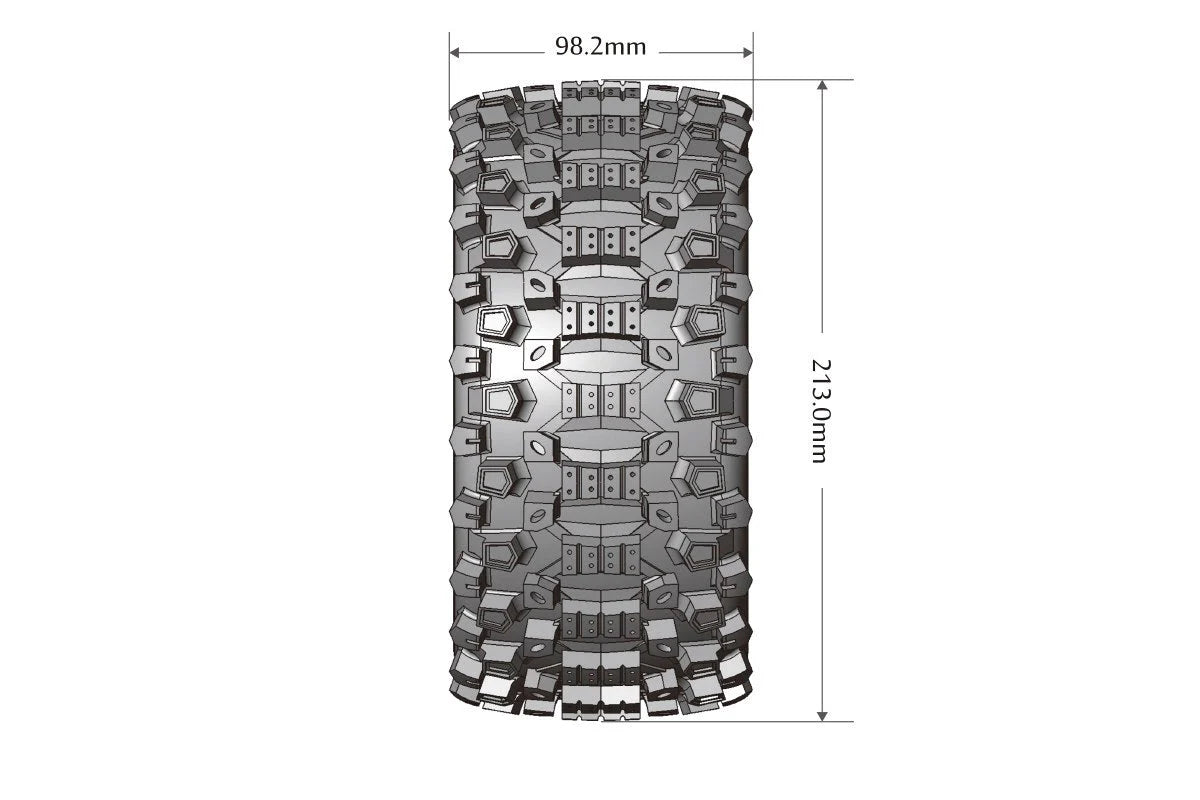 Louise Tires & Wheels X-UPHILL on Black Wheels for X-MAXX (MFT) (2)Belted