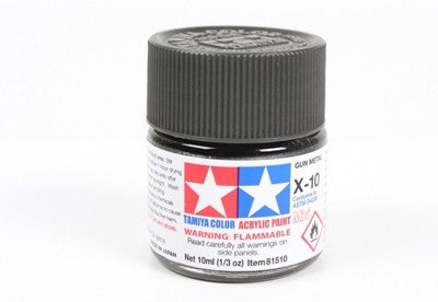 X-10 Gun Metal Gloss Mini - Tamiya Acrylic Paint