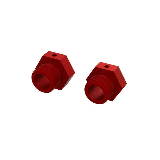 Aluminum Wheel Hex 24mm, Red (2)