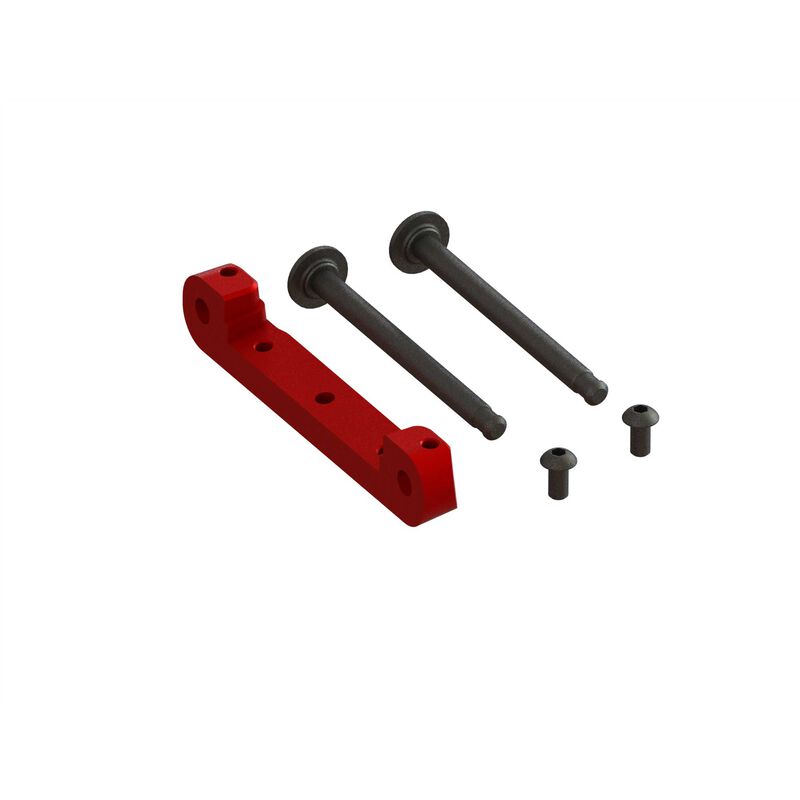 Front Upper Aluminum Suspension Mount CNC, Red: EXB