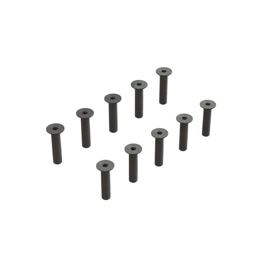 Flat Head Hex Machine Screw, M3.5x16mm (10)