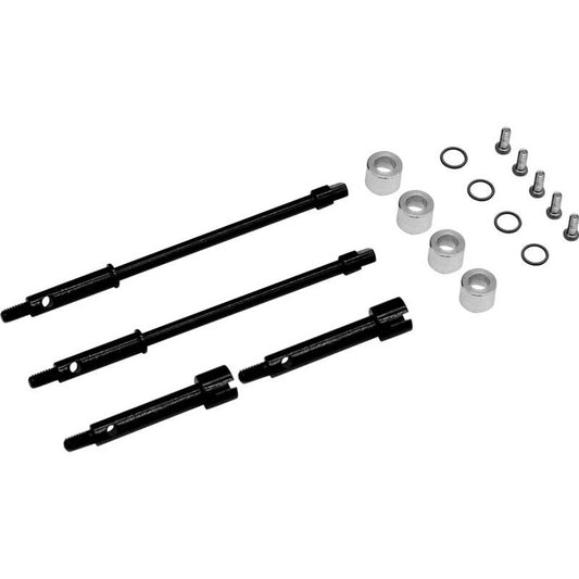 Hot Racing Axial SCX24 +4mm Wide Track Steel Drive Stub Axle Set