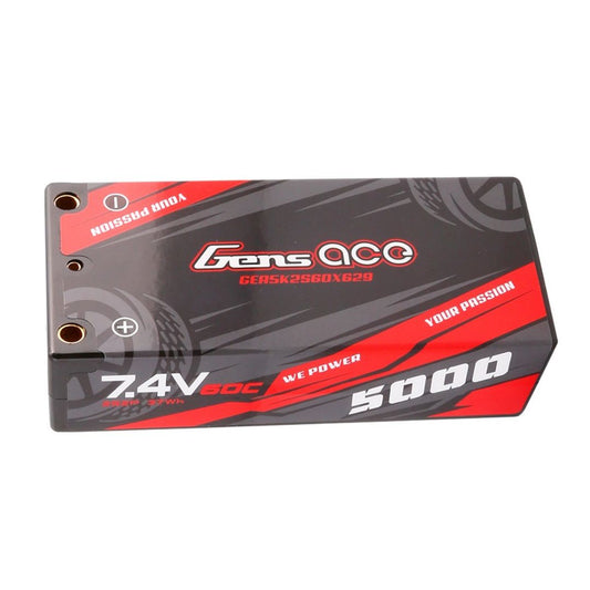 Gens Ace 5000mAh 7.4V 2S2P 60C HardCase Lipo