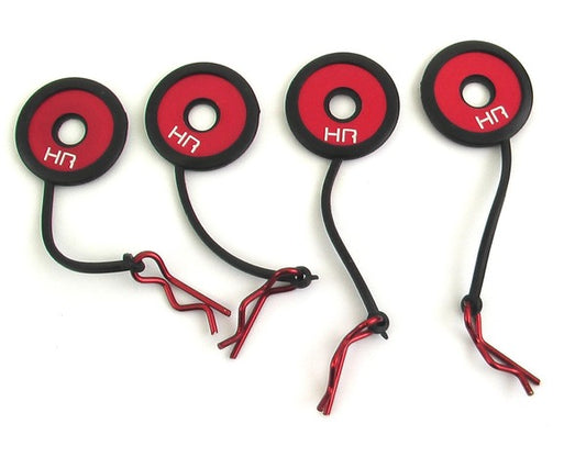 Red Body Clips with Rubber Leash & Body Washer