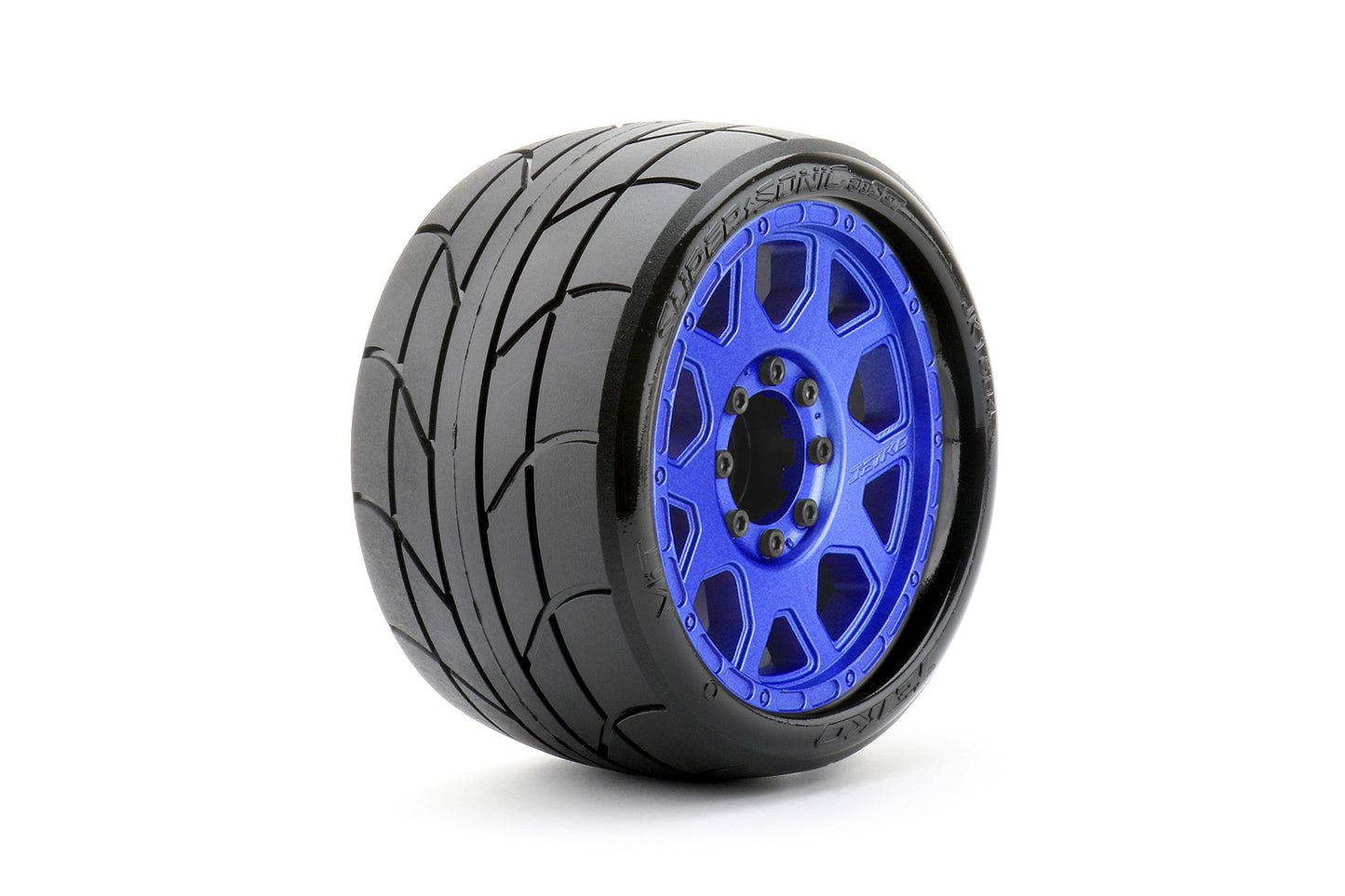 1/8 SGT 3.8 EX-Super Sonic, Mounted on Metal Blue Claw Rim, Medium Soft, Belted, Glued, 17mm 1/2" O