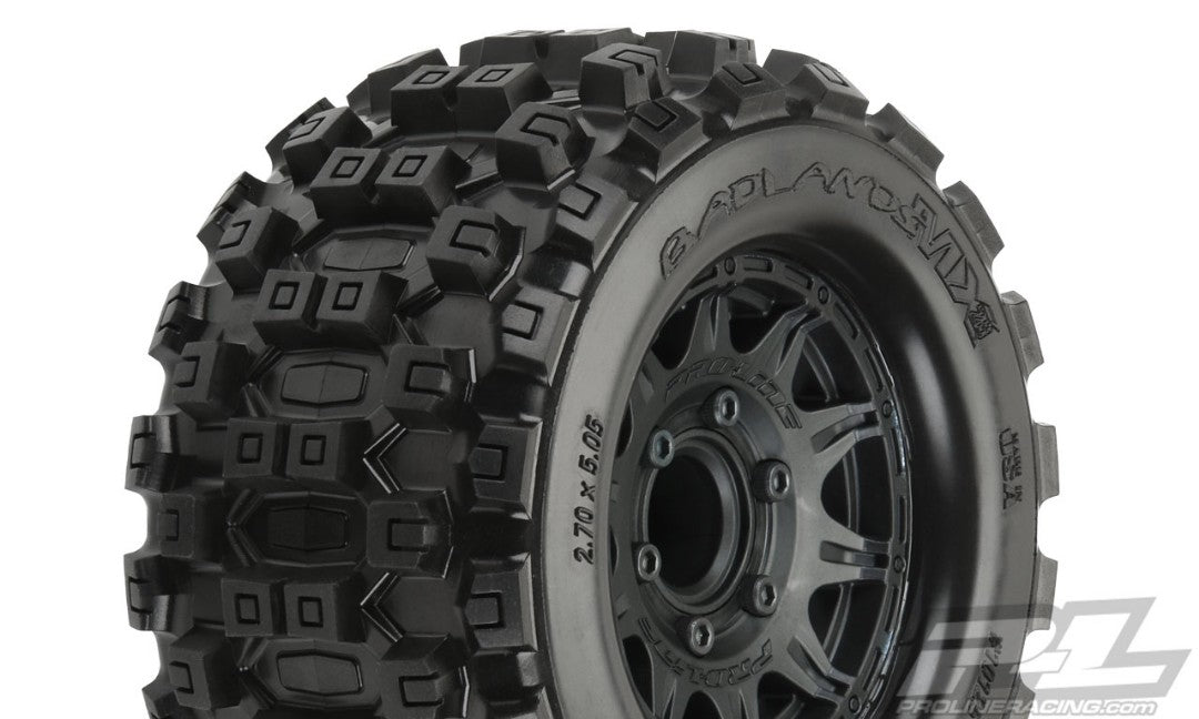 Pro-Line Badlands MX28 2.8" MTD Raid Black 6x30 F/R