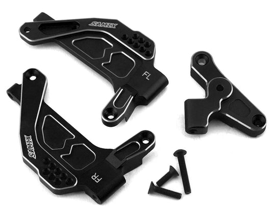 Samix SCX10 III Aluminum Front Shock Plate (2) (Black)