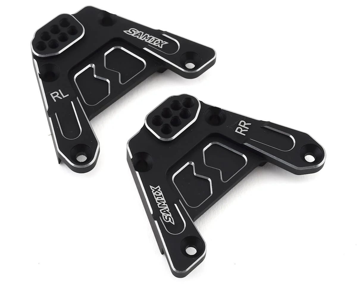 Samix SCX10 III Aluminum Rear Shock Plate (2) (Black)