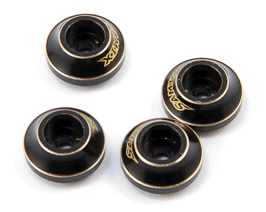 Samix Traxxas TRX-4 Brass Shock Spring Cups (Black) (4)