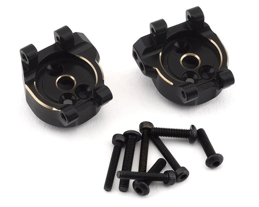 Samix Traxxas TRX-4 Brass Rear Hub Carriers (Black) (2)