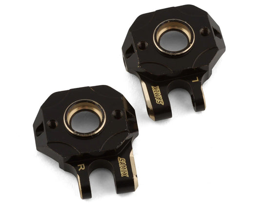 Samix TRX-4M Brass Heavy Steering Knuckles (Black) (2) (10g)