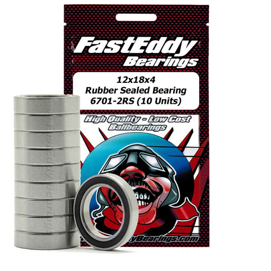 Fast Eddy 12x18x4 Rubber Sealed Bearings 6701-2RS (10)