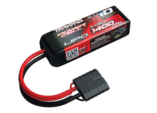 Traxxas 1400mAh 3S 11.1V 25C LiPo iD Connector Soft Case 88x20x35mm