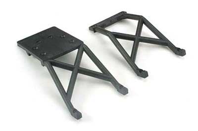 Traxxas Skid plates, front & rear (black)