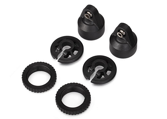 Traxxas X Maxx GTX Shock Cap, Spring Collar & Adjuster Nut (2)