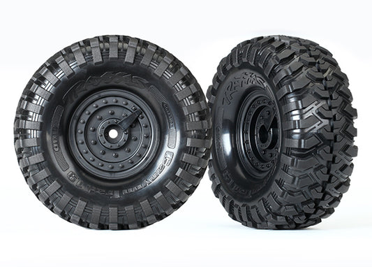 Traxxas Tires and wheels, assembled, glued (Tactical wheels, Canyon Trail 1.9" tires) (2)