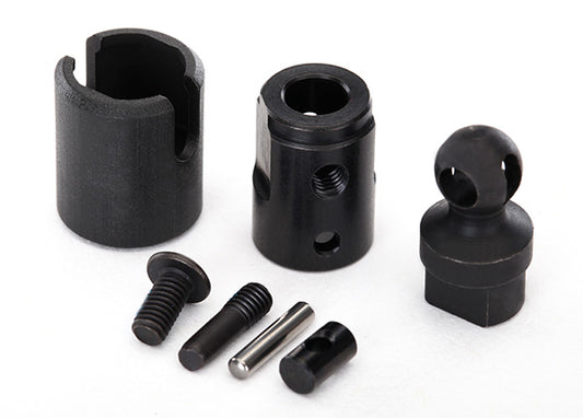 Traxxas Output drive, transmission or differential (pin retainer (1)/ drive cup (1)/ drive ball (1)/ drive pin (1)/ 3x11 screw pin (1)/ cross pin (black) (1) 3x6 BCS with threadlock (1))