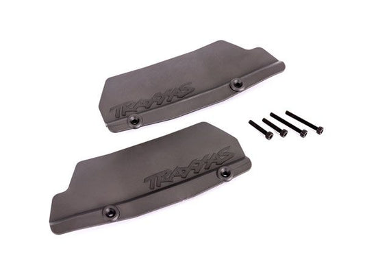 Traxxas Sledge Mud guards, rear, black (left and right)/ 3x15 CCS (2)/ 3x25 CCS (2)