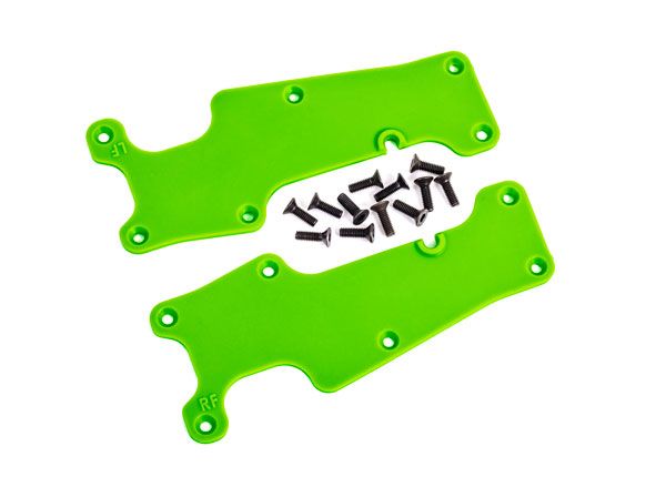 Traxxas Sledge Suspension arm covers, front (left and right)/ 2.5x8 CCS (12)