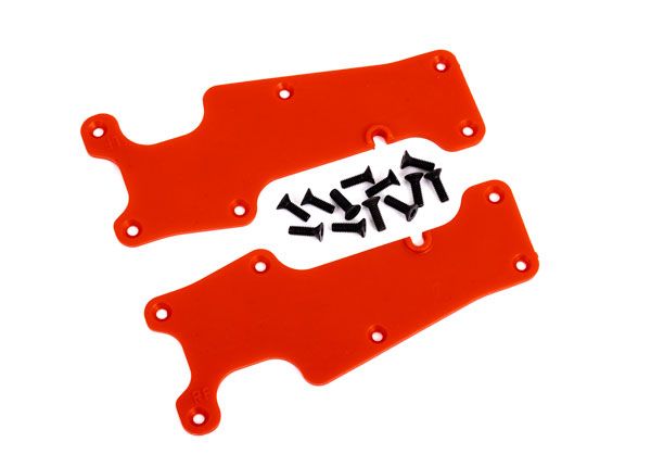 Traxxas Sledge Suspension arm covers, front (left and right)/ 2.5x8 CCS (12)