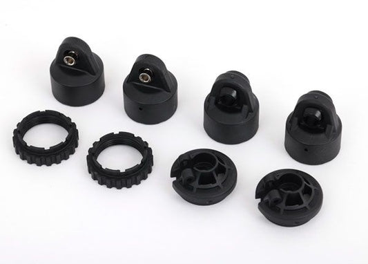 Traxxas Shock caps, GT-Maxx shocks (2)/ spring perch/ adjusters