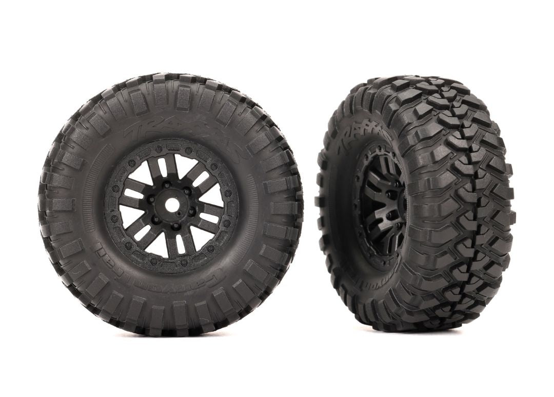 Traxxas Tires & Wheels, Premounted (Black 1.0", Canyon Trail)