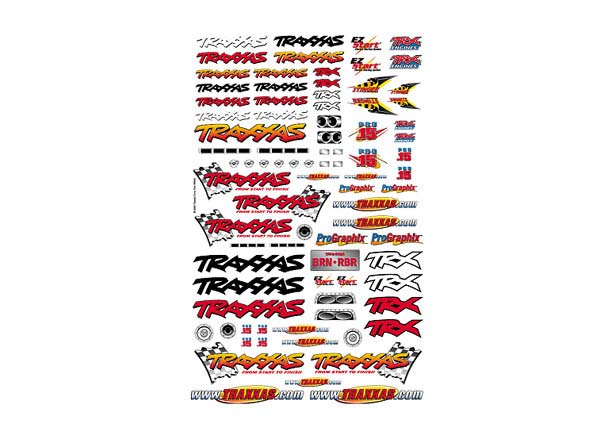 Traxxas Official Team Racing Decal Set (Flag Logo/6 Color)