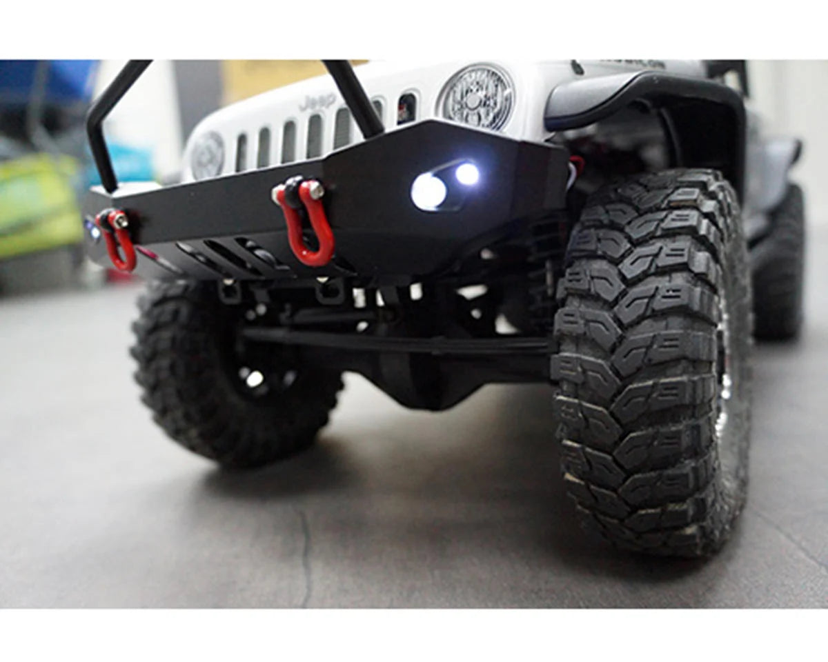 Yeah Racing Aluminum SCX10 Front & Rear Bumper Set w/Heavy Duty Shackle & LEDs