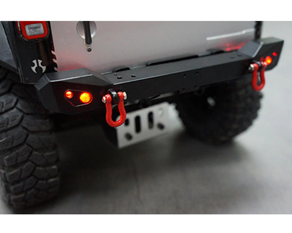 Yeah Racing Aluminum SCX10 Front & Rear Bumper Set w/Heavy Duty Shackle & LEDs